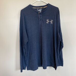 Under Armour Camo Antler Long Sleeve Men’s XL Navy Blue